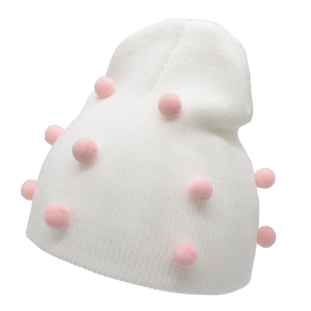 Focusnorm, новая мода, 7 цветов, вязаная шапка для маленьких девочек, цветная шерстяная шапочка
