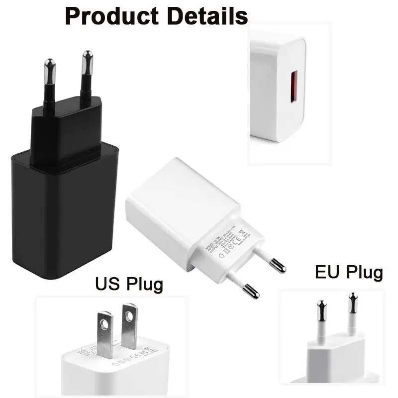 NOTOW 5V 3A EU/US штекер широко QC3.0 USB настенное зарядное устройство адаптер питания быстрая зарядка для iPhone для samsung смартфон