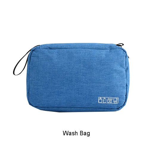 Sky Blue Wash Bag Портативные сумки для обуви, для путешествий, нижнее белье, органайзер для одежды, бюстгальтер, косметичка, косметичка, на молнии, сумка для хранения кабеля, аксессуары, принадлежности - Цвет: Sky Blue Wash Bag