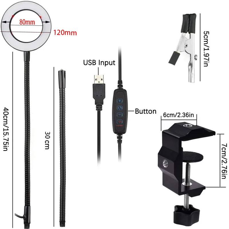 Увеличительное стекло Handskit 5 Вт USB со светодиодсветильник кой различные цвета