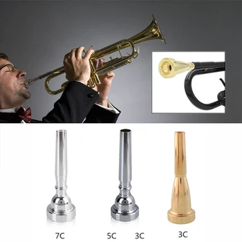 

Music Trumpet Mouthpiece 3C/5C/7C Silver For Student Alloy High quality