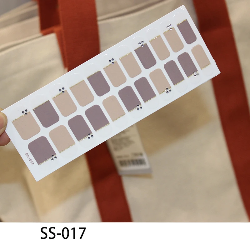 SS-017 Блестящая Серия, модные переводные наклейки для ногтей, Коктейльная коллекция, маникюр, сделай сам, лак для ногтей, полоски, обертывания, вечерние - Цвет: SS-017