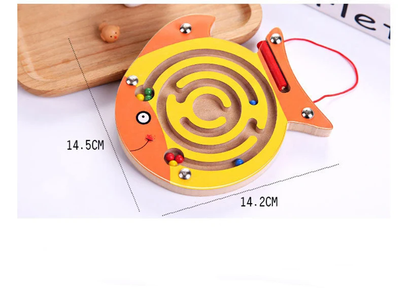 Пазлы игра Магнитный лабиринт деревянная игрушка для детей Животное мозговой тизер познание Деревянные Монтессори головоломка для развивающая игрушка для детей