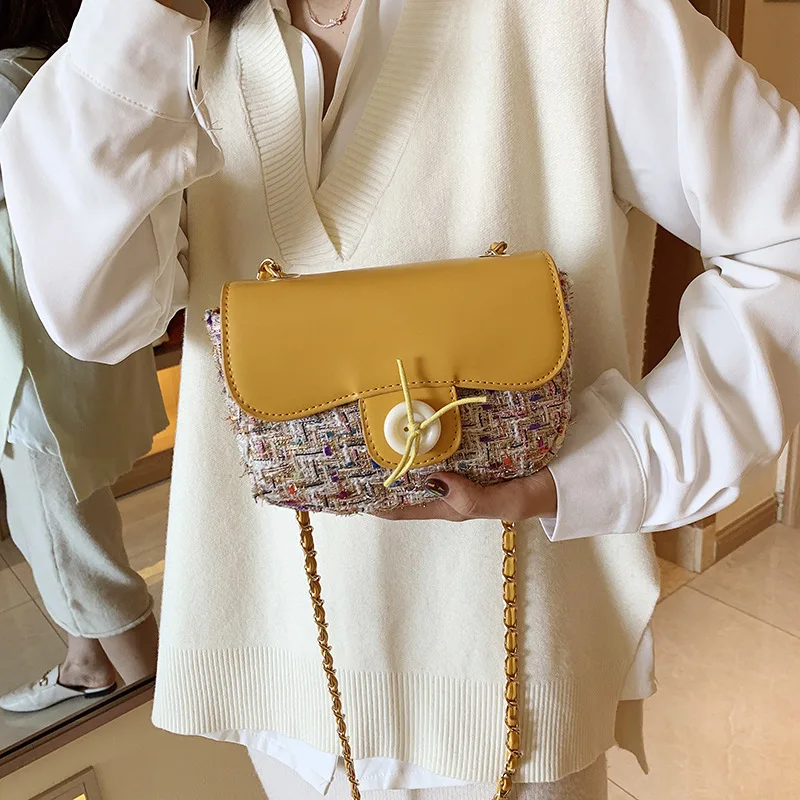 

France Non-mainstream Bag Western Style Woolen Chain WOMEN'S Bag 2019 New Style Fashion Shoulder Bag Versatile INS Shoulder Bag