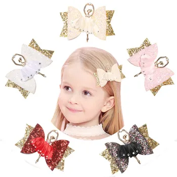 

Cute Baby Girls Princess Glitter Hair pin Bows Clips Ballet Girl Handmade Hairpin Kids Princess Headdress