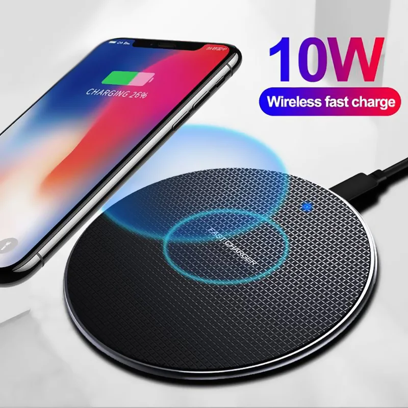 Быстрое беспроводное зарядное устройство 10 Вт для iPhone 11 pro X/XS Max XR 8 Plus QI приемник