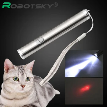 

3 in1 500LM Mini LED Laser pointer UV Torch Pen Flashlight Multifunction Lamp for 50m Red laser