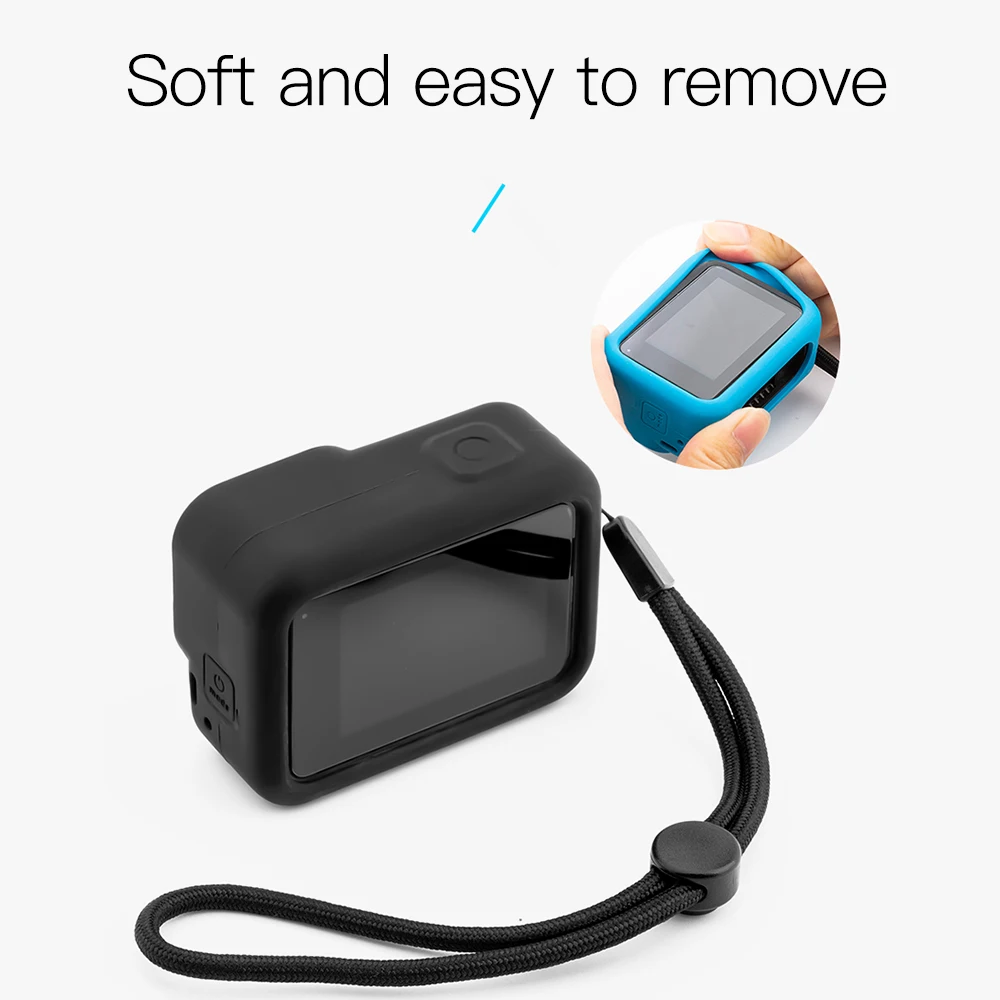 Защитный силиконовый чехол для GoPro Hero 8 s+ ремешок, черные аксессуары, мягкая резиновая рамка, защитный чехол для Go Pro