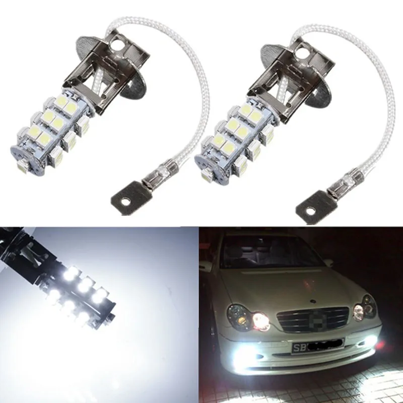 

2PCS H3 H1 LED 5050 9 SMD / 1206 25 SMD / 1210 28 SMD LED Bulbs for Fog Lights 12V White LED Bulbs Car Light Fog Lamp Bulb