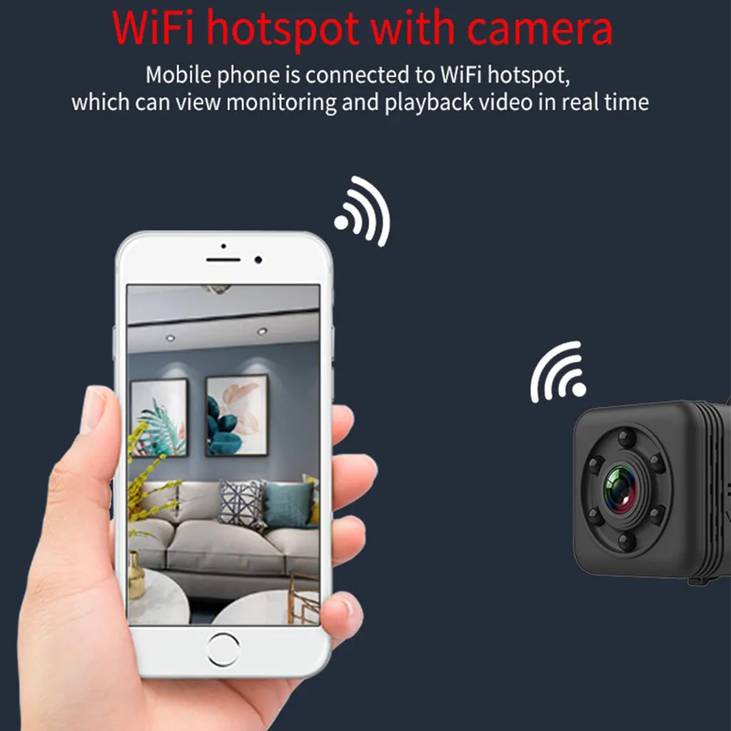 QUELIMA мини видеокамера wifi HD 720P сенсор Nachtsicht микро видеокамера Motio до 32G TF карта камера ночного видения# G1