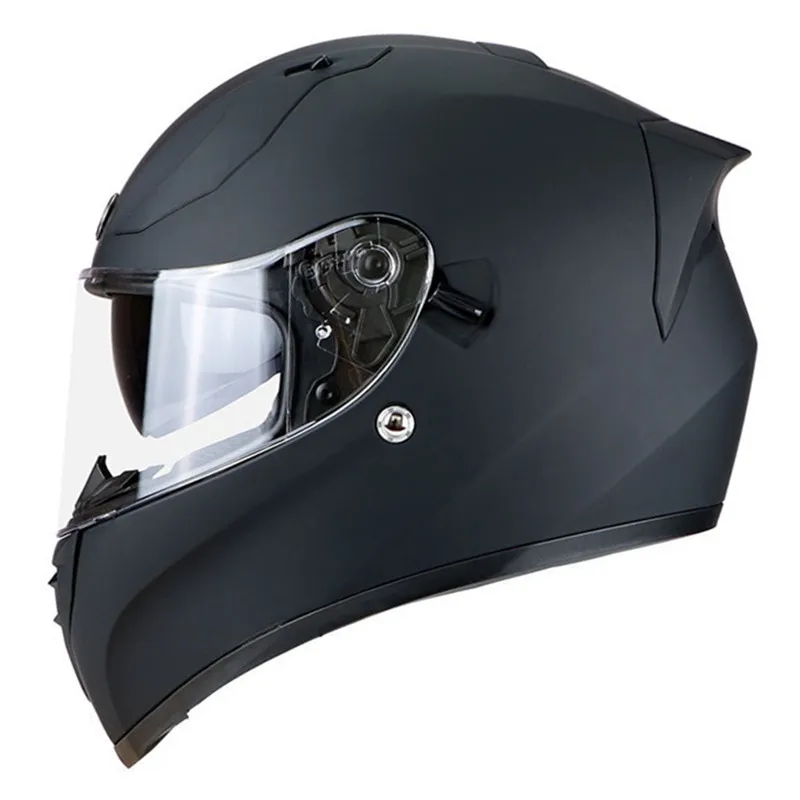 Новое поступление TORC T18 полный шлем для мотоциклистов Винтажный Мужской и женский с двойными линзами шлем Casco мотоциклетные шлемы de moto ciclista - Цвет: Matte black