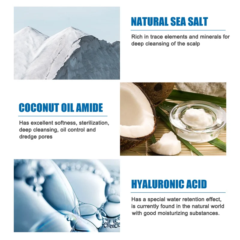 Sea Salt Anti-Dandruff Shampoo Cream Relieve Itching Control Oil Hair Shampoos Hair Care @ME88 Sea Salt Anti-Dandruff Shampoo Cream Relieve Itching Control Oil Hair Shampoos Hair Care @ME88