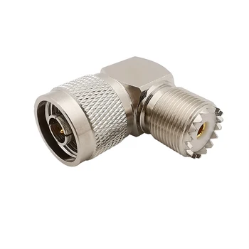 

1Piece L Shape N Male Plug to UHF SO239 SO-239 Female Jack Right Angle 90 Degree RF Coaxial Adapter Connector Nickel Plating