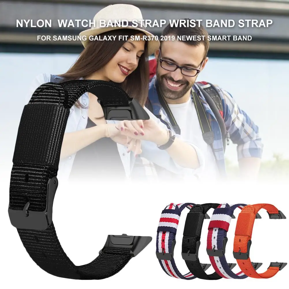 

12MM Nylon Replacement Wristband For Samsung Galaxy Fit SM-R370 Sports Watch Wrist Band Strap Smart Bracelet Accessories