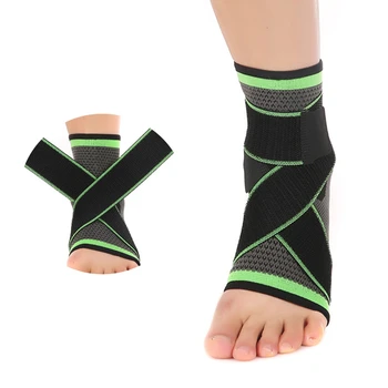 2 Pcs Mannen Vrouwen 3D Weven Ankle Brace Sport Veiligheid Elastische Band Running Basketbal Nylon Hak Protector Voet Bandage