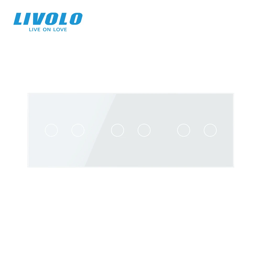 Роскошное белое жемчужное Хрустальное стекло Livolo для переключателя сделай сам 222