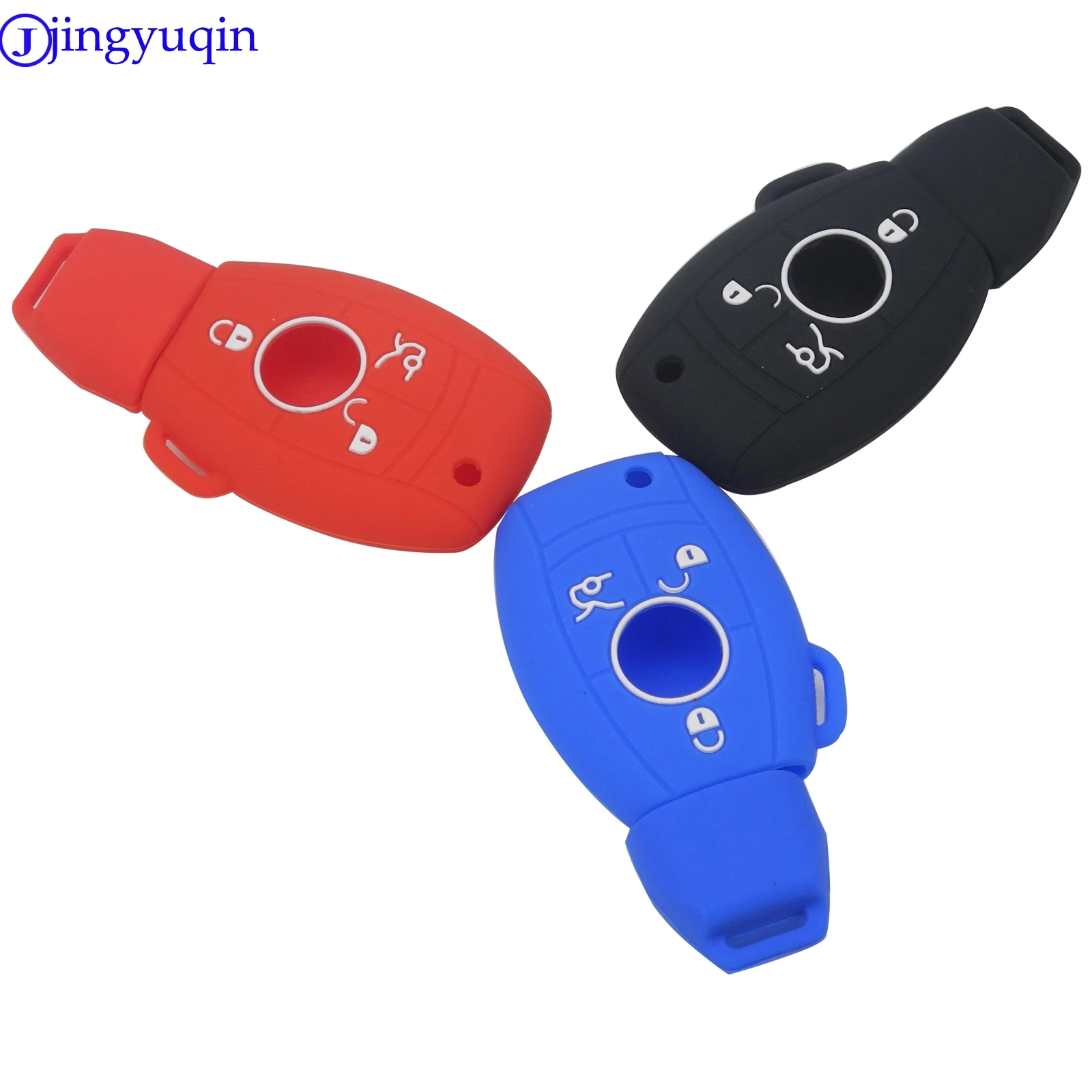 Silicone car key cover case shell sticker for mercedes benz w203 w211 CLK c180 e200 AMG C E S class keyrings holders accessories |