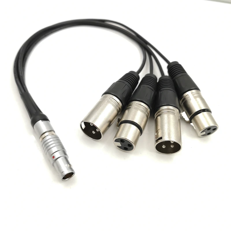 Straight Plug cable Atomos 10 Pin локоть штекер 4 XLR Breakout аудио вход Выходной кабель для Shogun монитор рекордер - Цвет: Straight Plug cable