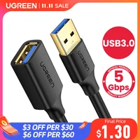 UGREEN USB Extension Cable USB 3.0 Cable for Smart Laptop PC TV Xbox One SSD USB 3.0 2.0 Extender Cord Mini Fast Speed Cable 1