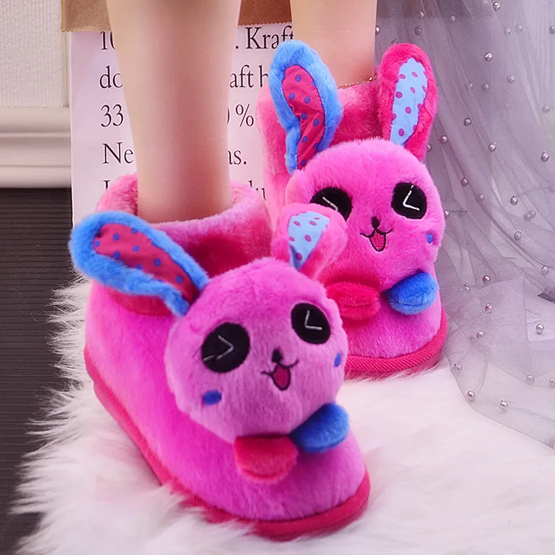 

So Cute Rabbit Cotton Slippers 2019 New Women Thick Bottom Warm Cotton Shoes Indoor Full covered Non-slip Cotton Slippers 36-41
