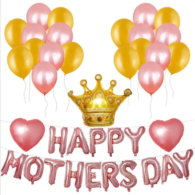 

1set Happy mother's day balloons suit theme party decoration Aluminum Foil Balloon happy mother day party balloon