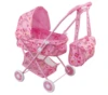 Simulation Doll Double Seat Trolley Girls Toy Children Foldable Hand Push Baby Stroller Pretend Play Doll Accessories 4