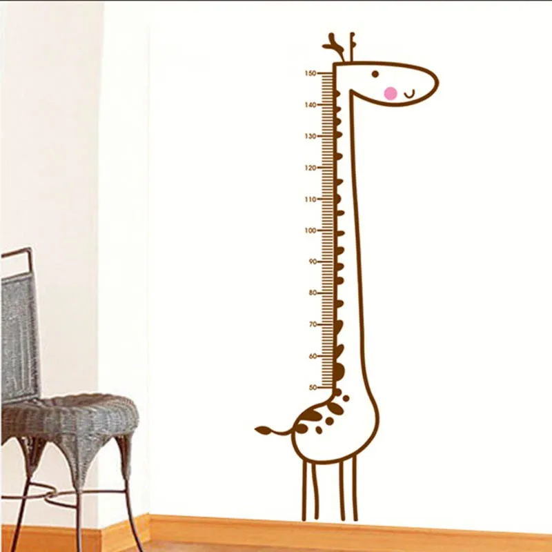 large giraffe height chart sticker grow ruler wall
