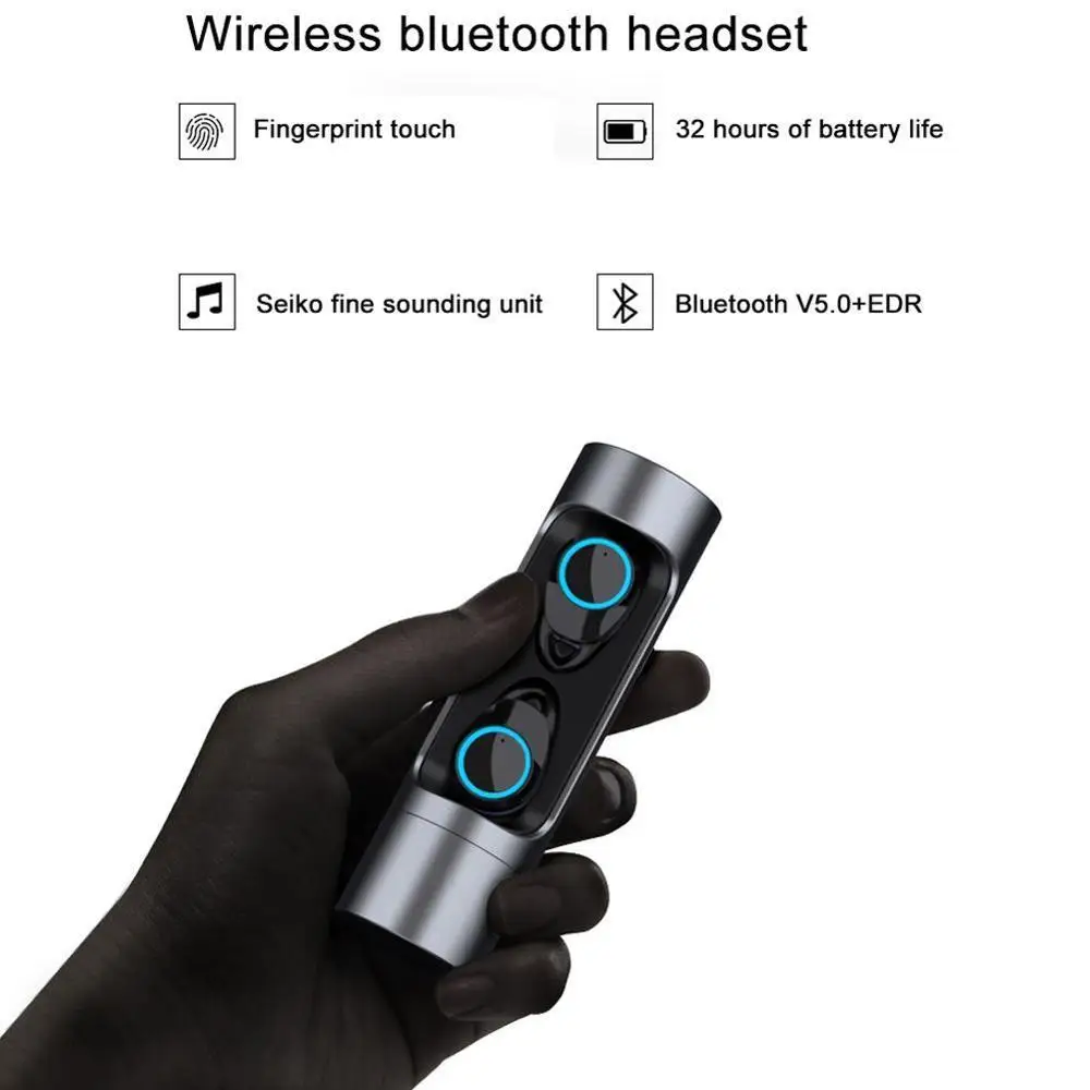 Управление TWS Bluetooth 5,0 наушники мини Беспроводные спортивные наушники IPX7 Водонепроницаемая гарнитура с микрофоном для samsung galaxy