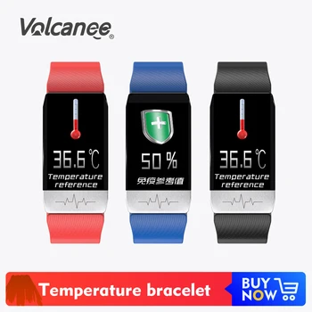 

T1 Smart Bracelet Thermometer Body Temperature Measurement Health 5 in 1 Heart Rate Smart Band Watch Waterproof Fitness Tracker