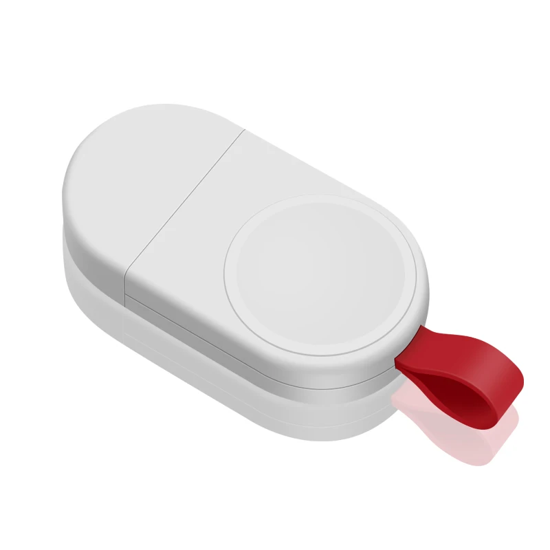 Мини переносное Беспроводное зарядное устройство для iWatch Магнитная зарядная док-станция Быстрый USB Кабель зарядного устройства для Apple Watch Series 1 2 3 4 - Цвет: Белый