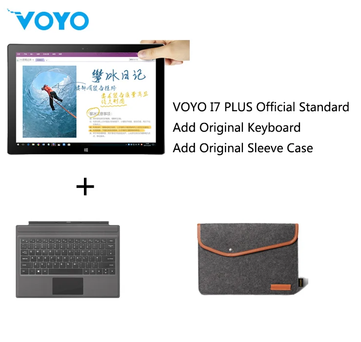 Add Keyboard n Case Intel 7th Core i7-7500U 12,6 дюймов 2880*1920 Win10 VOYO i7 Plus 2 в 1 планшетный ПК 8G/16G DDR 256G/512G SSD Двойная камера HDMI - Комплект: Add Keyboard n Case