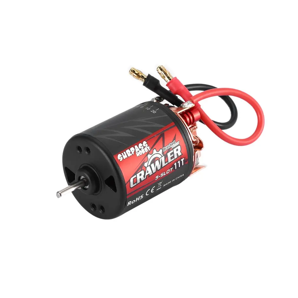 

NewSURPASSHOBBY 5-Slot 540 11T/13T/16T/20T Brushed Motor Speed Controller 60A/320A ESC Combo Set For 1/10 RC Crawler Brushed Car