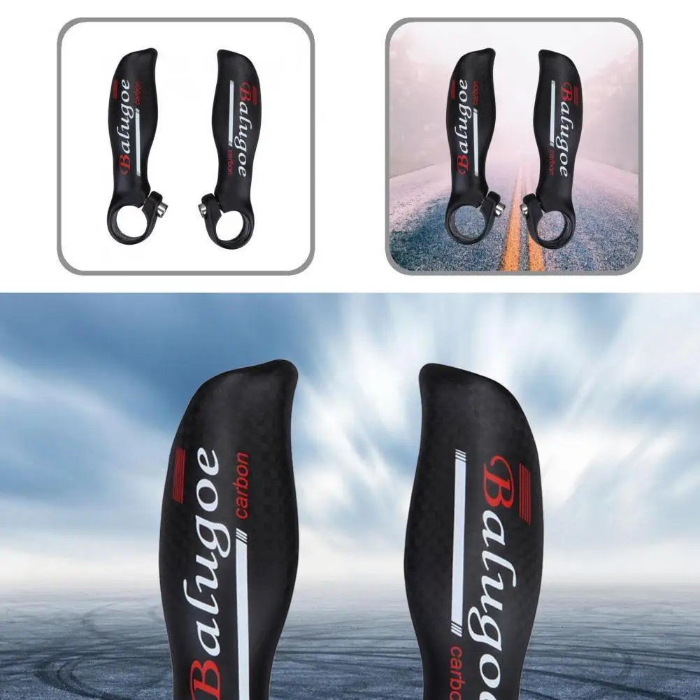 Deputy Bicycle Handle Carbon Fiber Horn Vice Handle Black Good Grip