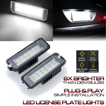 

12-30V License Plate Light For Golf Phaeton Rabbit 3528 SMD High Quality
