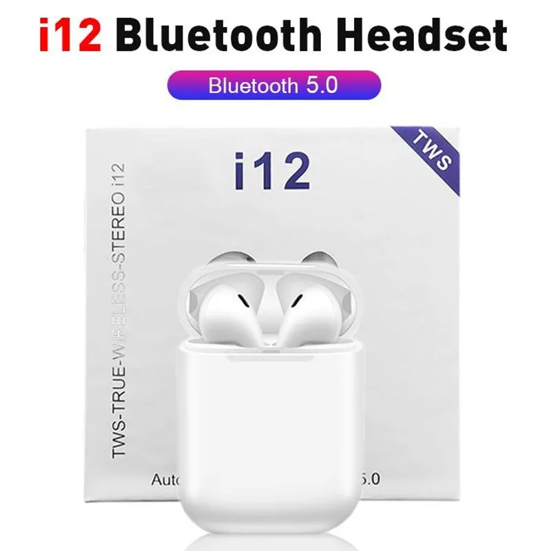 

I12 TWS Wireless Earphones Mini Earbuds Bluetooth 5.0 Stereo Sport Headphone for IPhone Android Phone I 12 Tws Handsfree Headset