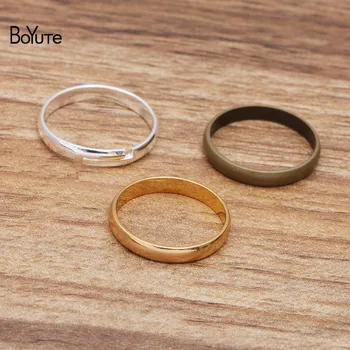 

BoYuTe (50 Pieces/Lot) 17*3*1MM Metal Brass Closed Ring Base Diy Hand Made Jewelry Making Accessories Parts