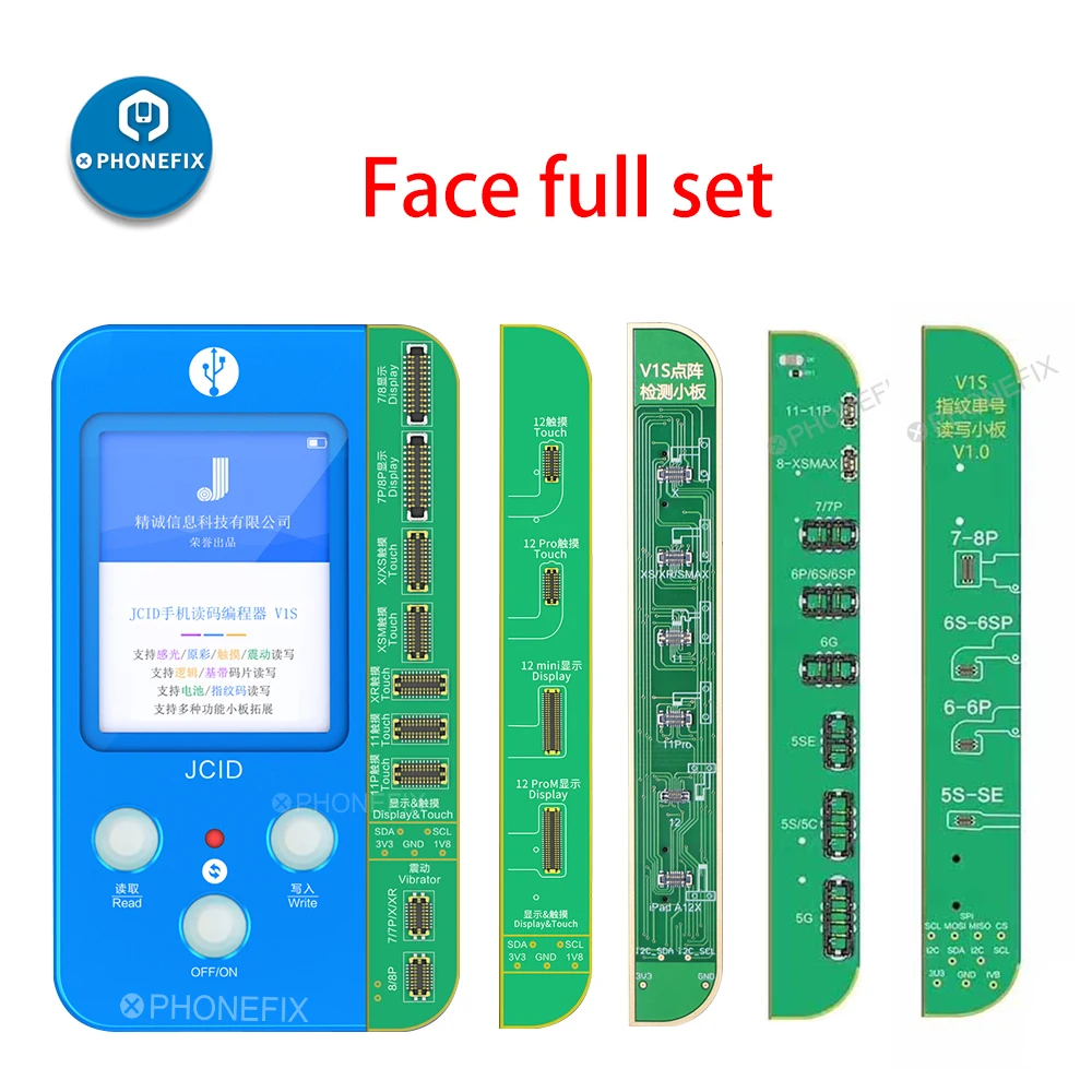 Jc V1s Jc Dot Matrix Detection For Iphone 12 Face Id Photosensitive Original Color Touch Shock Battery Baseband Logic Programmer Hand Tool Sets Aliexpress