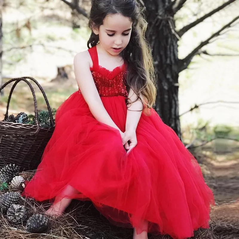 

Ins Explosion Children's Wear Summer Temperament Sleeveless Girls Sequins Gauze Dreses Baby Europe And America Tutu Dress Dress