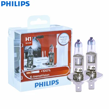 Philips x-treme Vision H1 12V 55W P14 5s 12258XVS2 + 100 więcej Vision Light reflektor halogenowy lampy samochodowe (Twin Pack) tanie i dobre opinie 12 v 55 w ECE DOT 1550 lm
