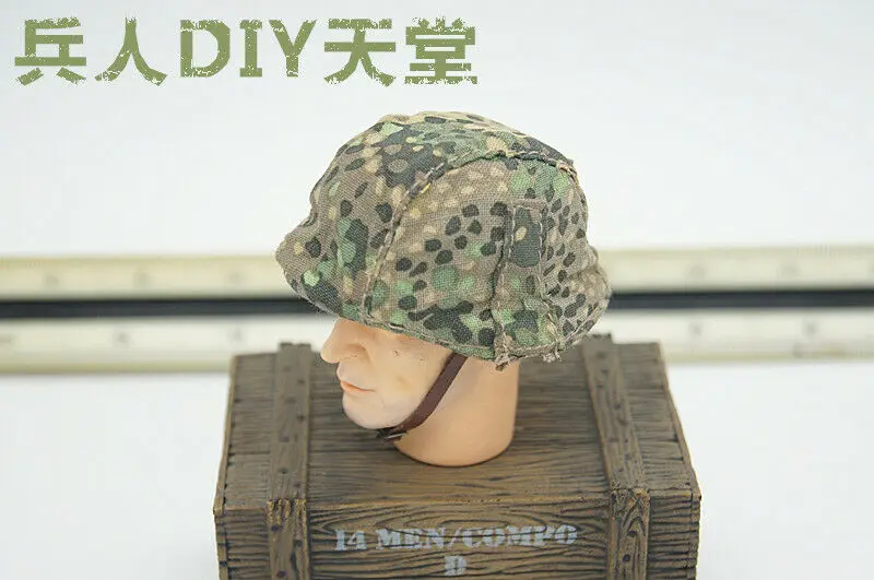 

1/6 Scale Dragon WWII Light Camouflage Helmet German Cap Cover Model Collectible