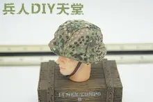 1/6 Scale Dragon WWII Light Camouflage Helmet German Cap Cover Model Collectible