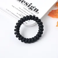 1PC Women Matt Colors Glow in Dark Cloth Telephone Wire Rubber Bands Stretchy Colors Non-mark Spiral Coil Ropes Solid Hair Ties - Image 6
