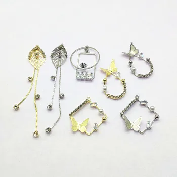 

New arrival! Imitation pearl/cubic zirconia/Rhinestone Charm for Earrings DIY parts,Jewelry Findings & Components
