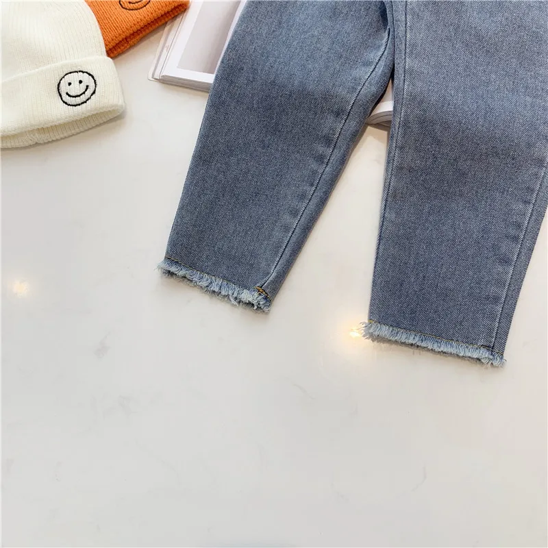 Chifuna Boutique Jeans для девочек дырками отвлеченные джинсовые брюки летние модные