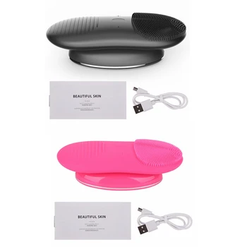 

Facial Cleanser Ultrasonic Silicone Face Washing Brushes Pore Cleaner Blackhead Face Cleansing Waterproof Electric Skin Massager
