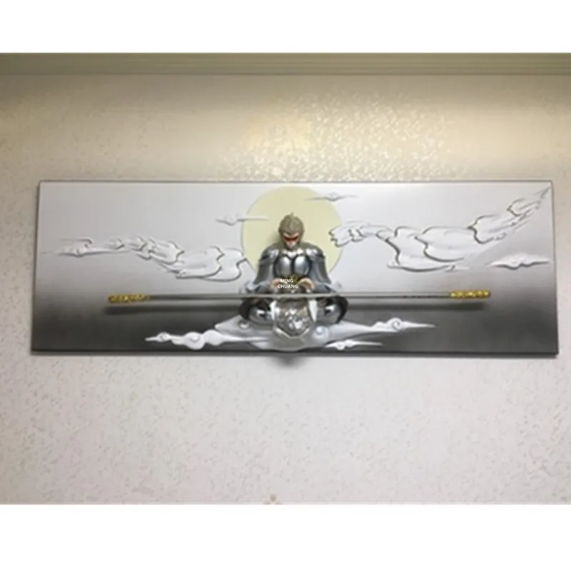 6" Dragon Ball Z статуя Сон Гоку Фреска настенная живопись рельеф Kakarotto украшение для гостиной FRP фигурка игрушка коробка V828