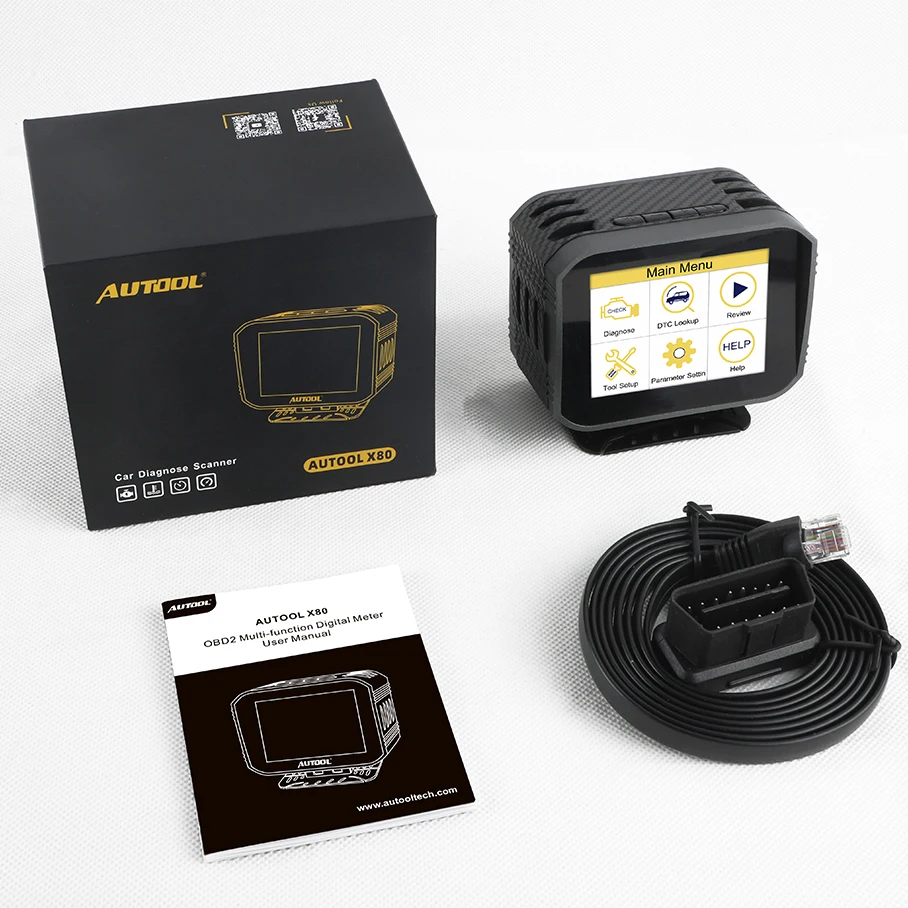 AUTOOL X80 Многофункциональный 2в1 автомобильный OBD2 сканер+ HUD Дисплей диагностический инструмент совместим с OBDII EOBD система модели автомобилей