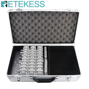 

RETEKESS TT001 Charge Case Storage Box 32 Slot Aluminum Alloy For T130 Transmitter and T131 Receiver Wireless Tour Guide System