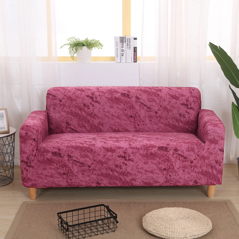 Plain Elastic Stretch Sofa Cover for Living Room Couch Single Sofa Towel Slipcovers for 1/2/3/4 Seater funda sofa