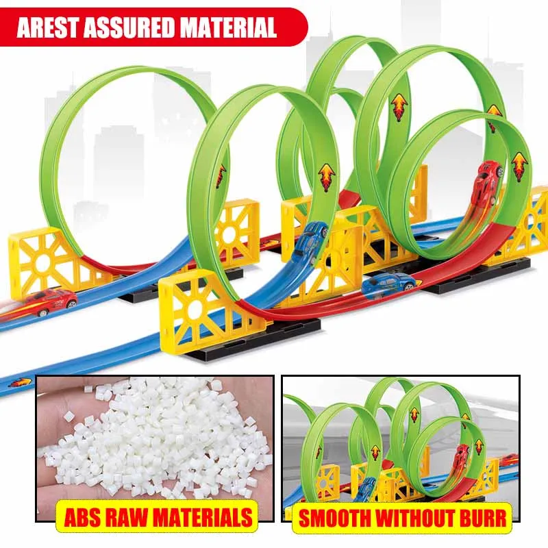 Cena Tor dziecięcy elektryczny samochód miejski zabawka Diy plac Auto Lift Highway Model samochodu gorące koło samochód zabawka dla dzieci prezent urodzinowy Model